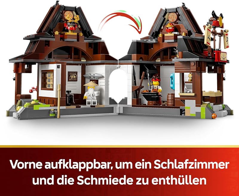 NINJAGO 15-jähriges Jubiläum: Vier-Waffen-Schmiede - Ninja Haus Spielzeug mit sammelbarer Minifigur und Sammelkarten - Nostalgisches Geschenk für Jungen ab 14 Jahren und Erwachsene Fans - 71858 — Foto 3 von 8