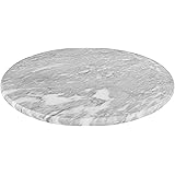 Homeries Marble Round Cheese Tray Board (12 Inches) - White Elegant Serving Platter & Tray for Weddings, Birthdays, Christmas
