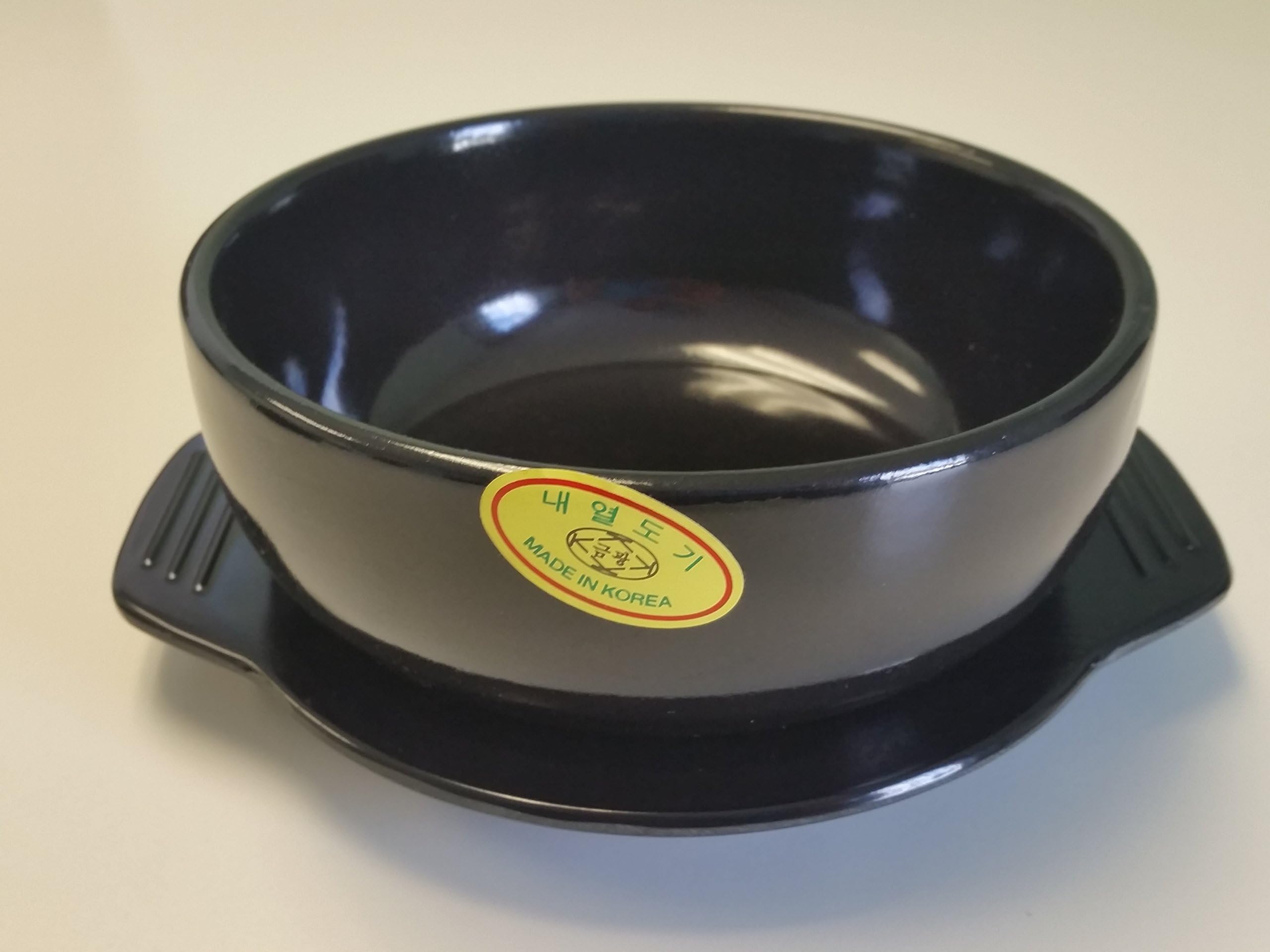 Korean Dolsot Stone Bowl 7.7 Inch Comes with Trivet (For Bibimbap and Soup)
