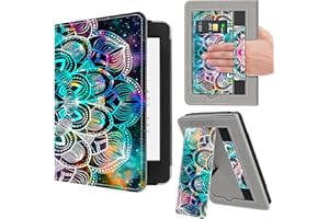 VORI Stand Case for 7"/6.8" Kindle Paperwhite (12th/11th Generation-2024/2021) and Kindle Colorsoft Signature Edition, PU Leather Case Smart Protective Cover with Auto-Wake/Sleep, Mandala Floral
