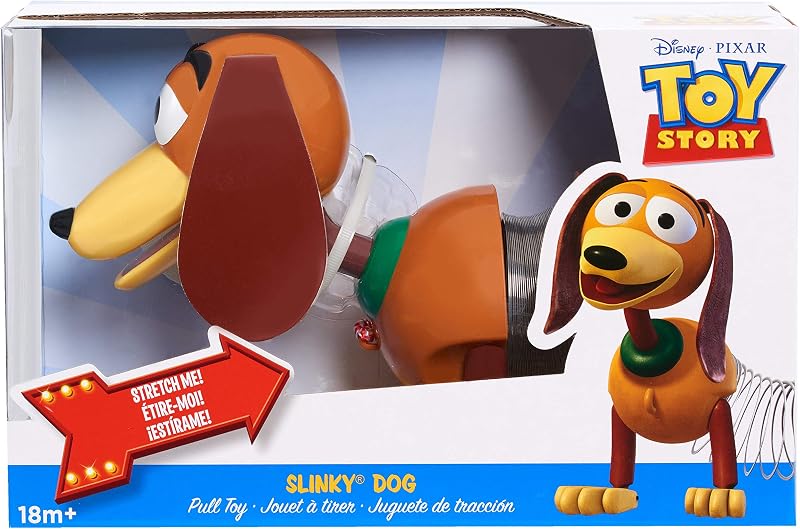Disney•Pixar Toy Story Slinky Dog Nachziehspielzeug, Hund mit Zugfeder für Jungen und Mädchen ab 18 Monaten von Just Play