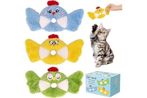 Retro Shaw Cat Toys,Bird Cat Toy with Catnip & Silvervine - Interactive Realistic Kitten Toy with Crinkle Sound for Indoor Cats, Satisfies Natural Hunting Instincts
