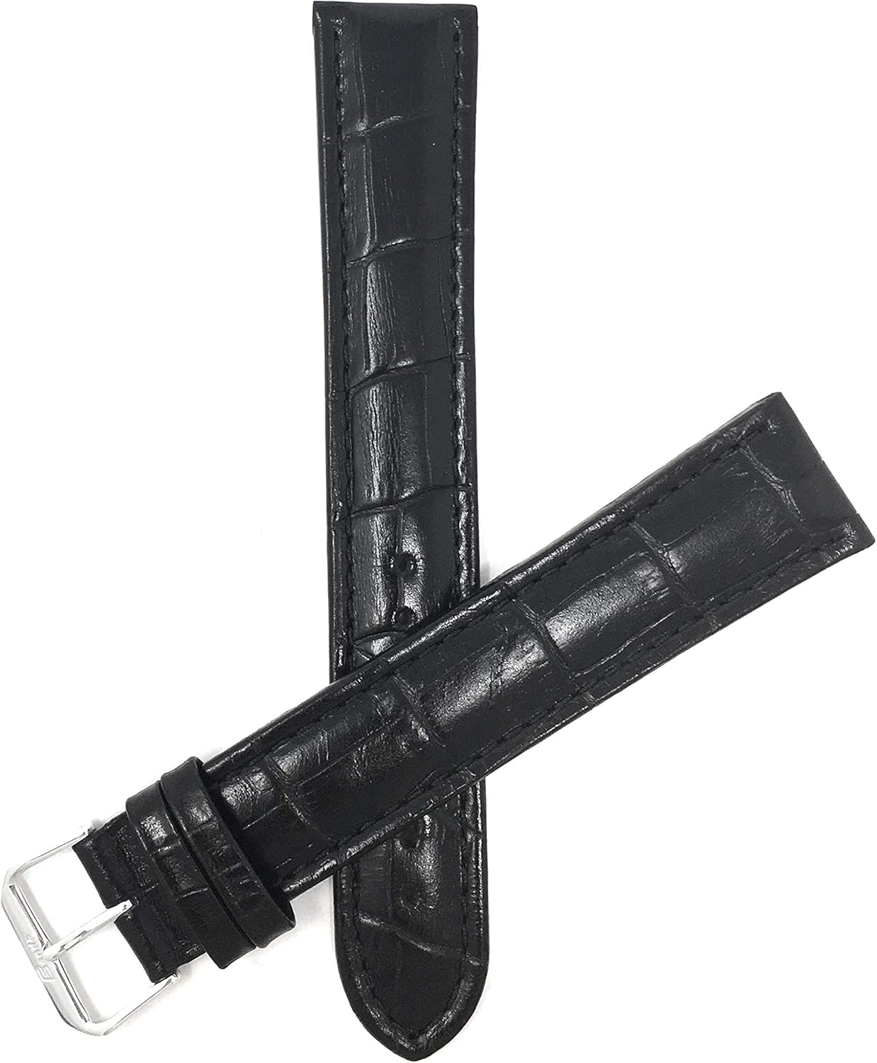 Bandini Triple Extra Long (XXXL) 22mm Mens Italian Leather Watch Band Strap Black Padded