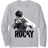 Rocky Shadow Boxing Portrait Logo Long Sleeve T-Shirt