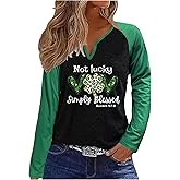 St Patricks Day Shirt for Women Irish Tops Shamrock Graphic Shirts Lucky St Patricks Day Accessories St Patty's Outfits