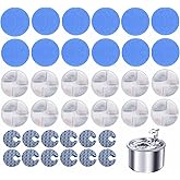 12 Set Replacement Carbon Filters, Cat Water Fountain Filters for 67oz/2L Stainless Steel Pet Fountain, Triple Filtration System