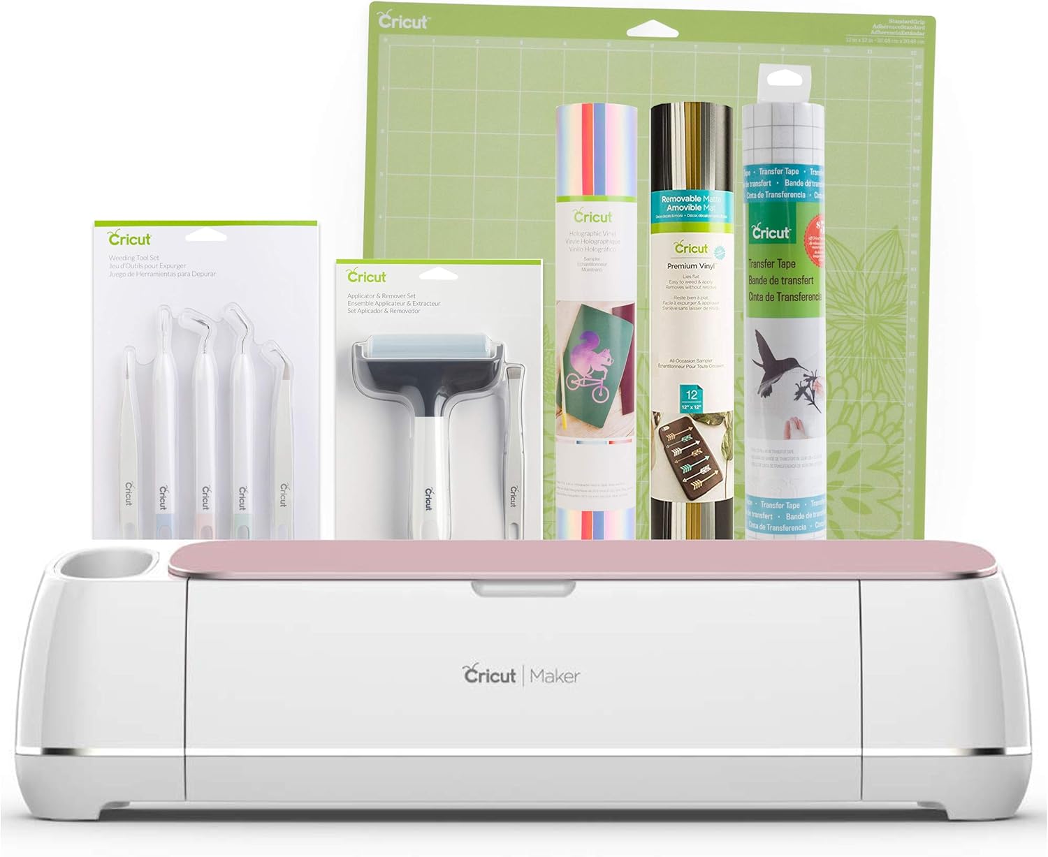 Cricut Maker Rose DELUXE VINYL BUNDLE Brayer & Weeding Kits