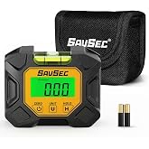 SAVSEC Digital Angle Gauge &plusmn;0.1&deg; Accuracy 360&deg; Flip Screen IP54 | Protractor Inclinometer,Digital Angle Gauge,Woodworking Tools,High Accuracy &plusmn;0.1&deg;,IP54 Waterproof ,360&deg; Flip Screen Display