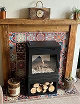 indabyo Moroccan Style Tile Stickers 20pk Brown Vintage Mosaic 15cm x 15cm Peel view 4