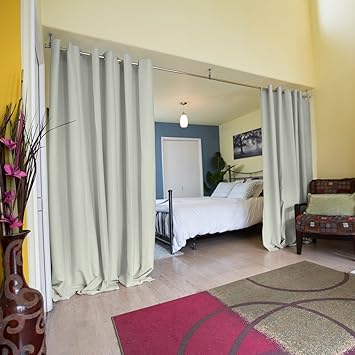 Amazon Com Roomdividersnow Hanging Curtain Room Divider Kit