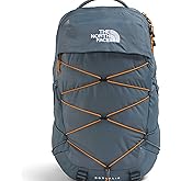 The North Face Borealis Commuter Laptop Backpack, Granite Gy/Dust Org, OSFA | Water Repellent, Laptop Sleeve, Large Main Compartment