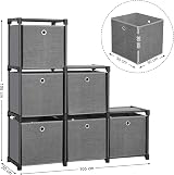 SONGMICS Ladder Storage Unit 6 Cubes with Boxes DIY Closet Organiser view 5