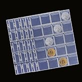 MUDOR PVC Free Coin Sleeves for Binder, 20-Pocket Pages Coin Holders | 5 Sheets Coin Collection Supplies, Non PVC Coin Sheets for Collectors