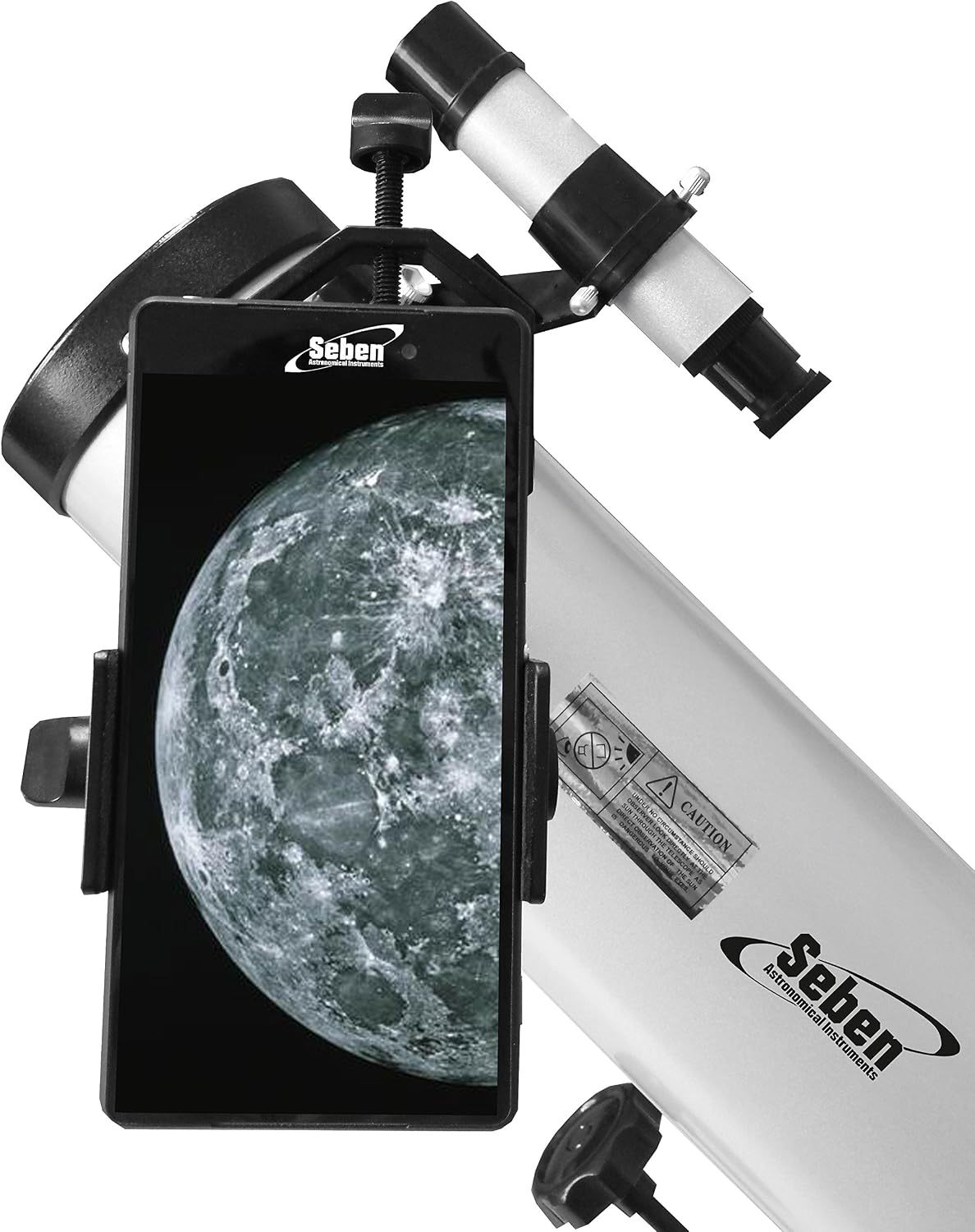 Seben 76/900 EQ-2 - Reflecting telescope for astronomy incl. Smartphone adapter, mount, eyepiece filter set - Image 4