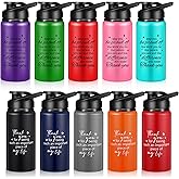 Bokon 10 Pcs Employee Appreciation Gifts Bulk 17oz Thank You Aluminum Water Bottles Reusable Multicolor Outdoor Sports Water Bottles for Team Staff Coworker Teacher Nurse
