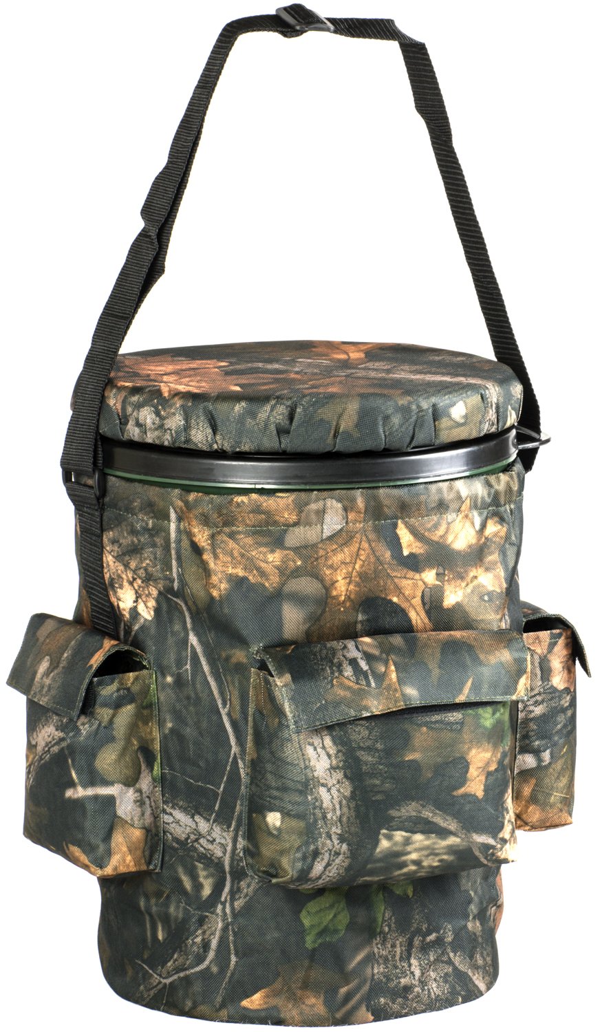 Nitehawk Spinning/Swivel Hunting Shooting Camo Bucket Seat With Storage Pockets Buy Online in