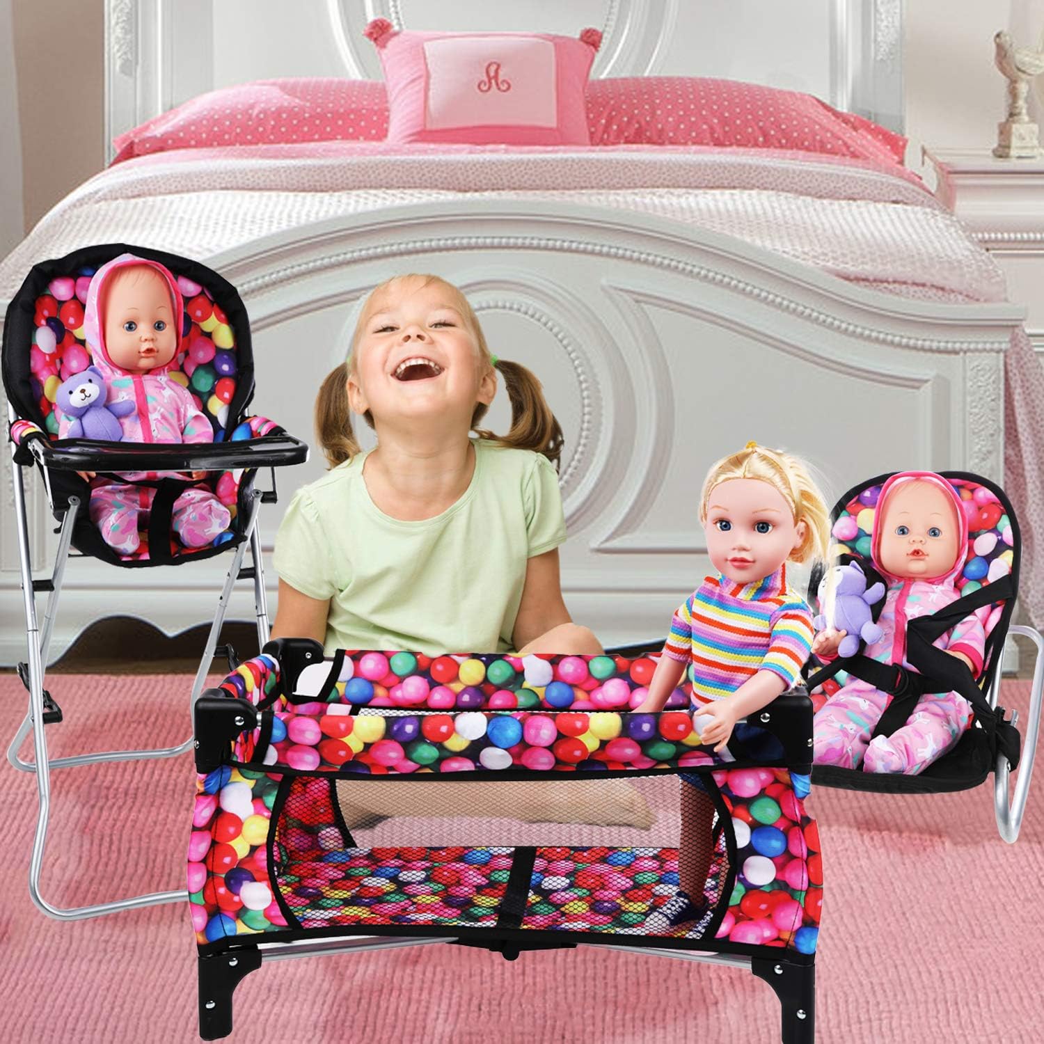 mommy & me 3 in 1 doll playset