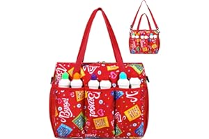 FOKDUVB Bingo Bag with Pockets for Bingo Daubers Dabbers Dobbers Red Bingo Bag for Bingo Stuff Supplies Bingo Dauber Bag for Bingo Equipment Bingo Accessories for Women Bingo Prizes for Adults Seniors Elderly