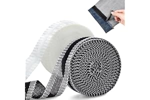 AIFONG 2 Rolls Hemming Tape for Pants 66 Ft x 1 Inch Width Iron On Instant Hem Tape, 22 Yard Hem Tape for Trouser Pants Jeans Suit Mouth