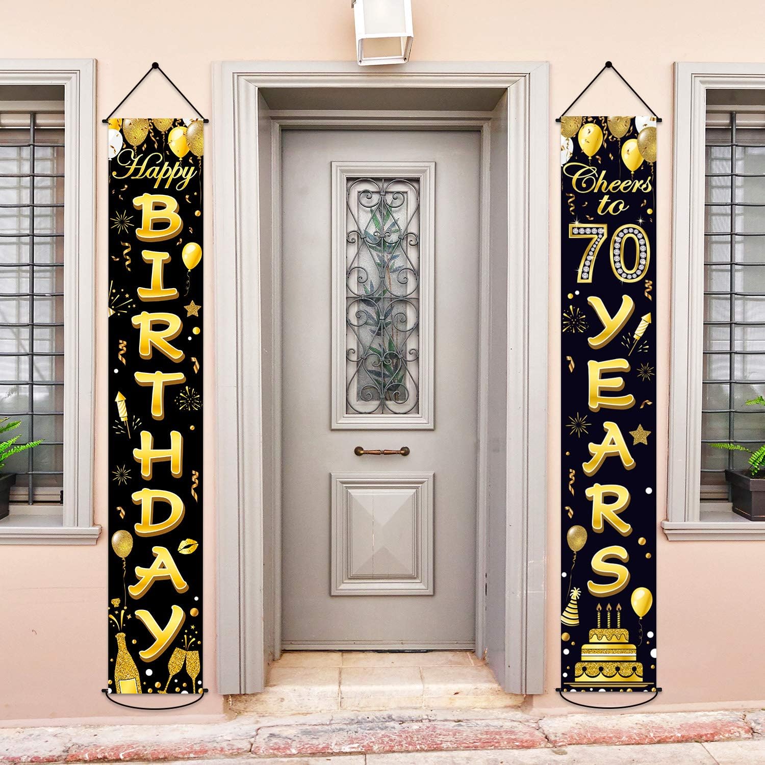 70th Birthday Party Banner Decorations Cheers to 70 Years Banner 70th