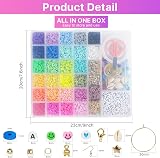 Moyofree 6380Pcs Clay Beads Kit 28 Colors Heishi Polymer Spacer Beads view 2