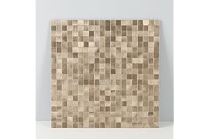 Peel and Stick Metal Backsplash, Aluminum Wall Tile Backsplash Stick on Metal Tiles, Bronze, 5 Tiles of 12”x12” (5 sq.ft)