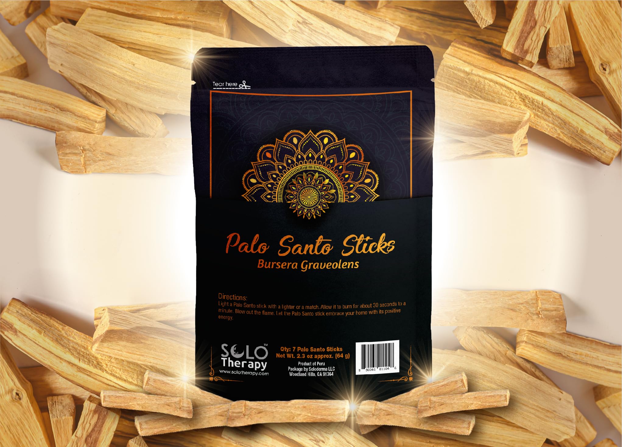Premium Palo Santo Holy Wood Incense Sticks from Peru, for Purifying, Cleansing, Meditating. 100% Natural and Sustainable, Wild Harvested - 7 Palo Santo Sticks (7)