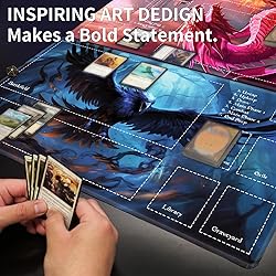 EDGFRTOIO Playmat with Zones for MTG Card Game