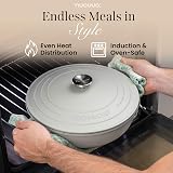 Nuovva Casserole Dishes with Lid 3.9L Non Stick Grey 28cm Induction view 5