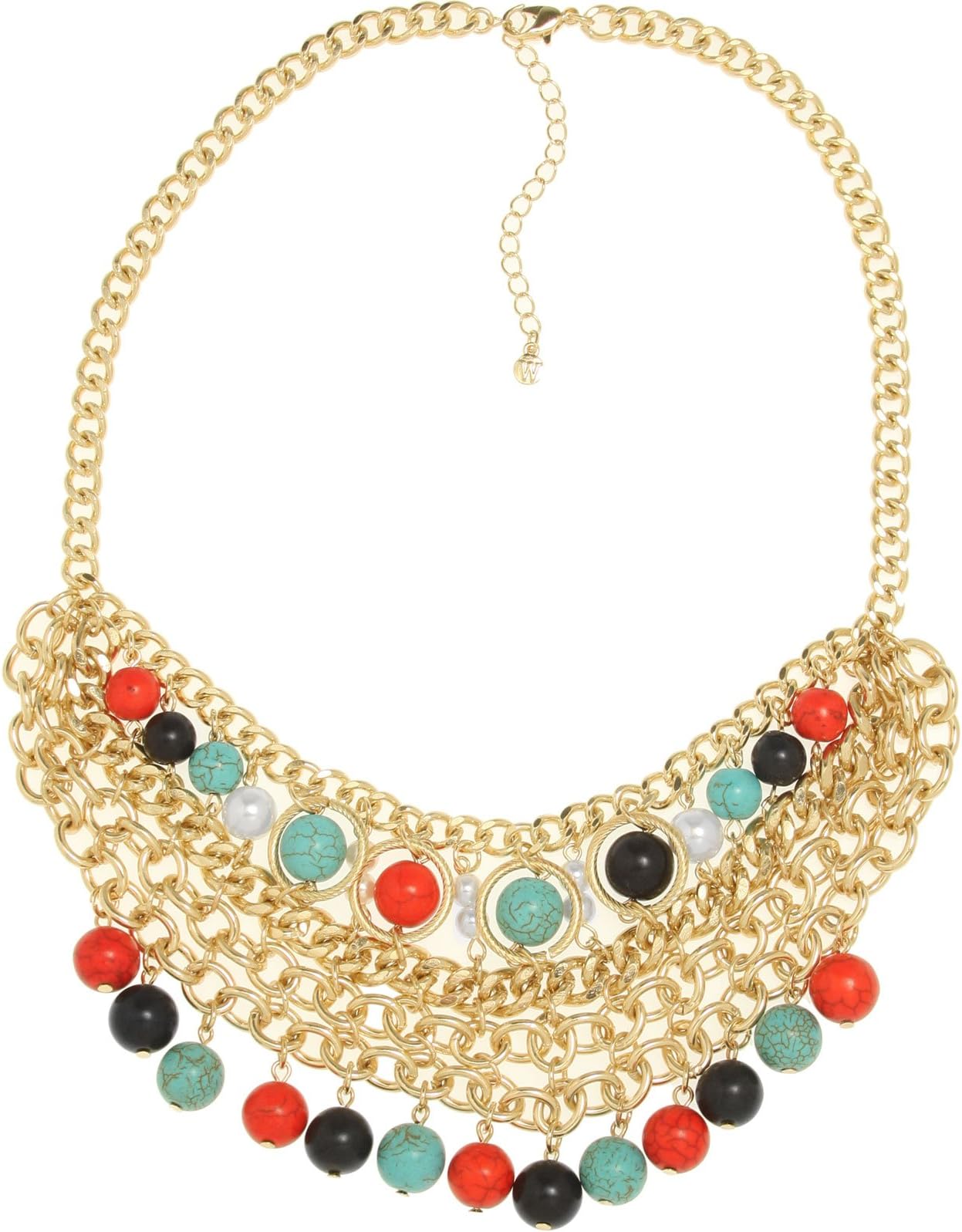 WINNITY Chain Link Beaded Chunky Choker