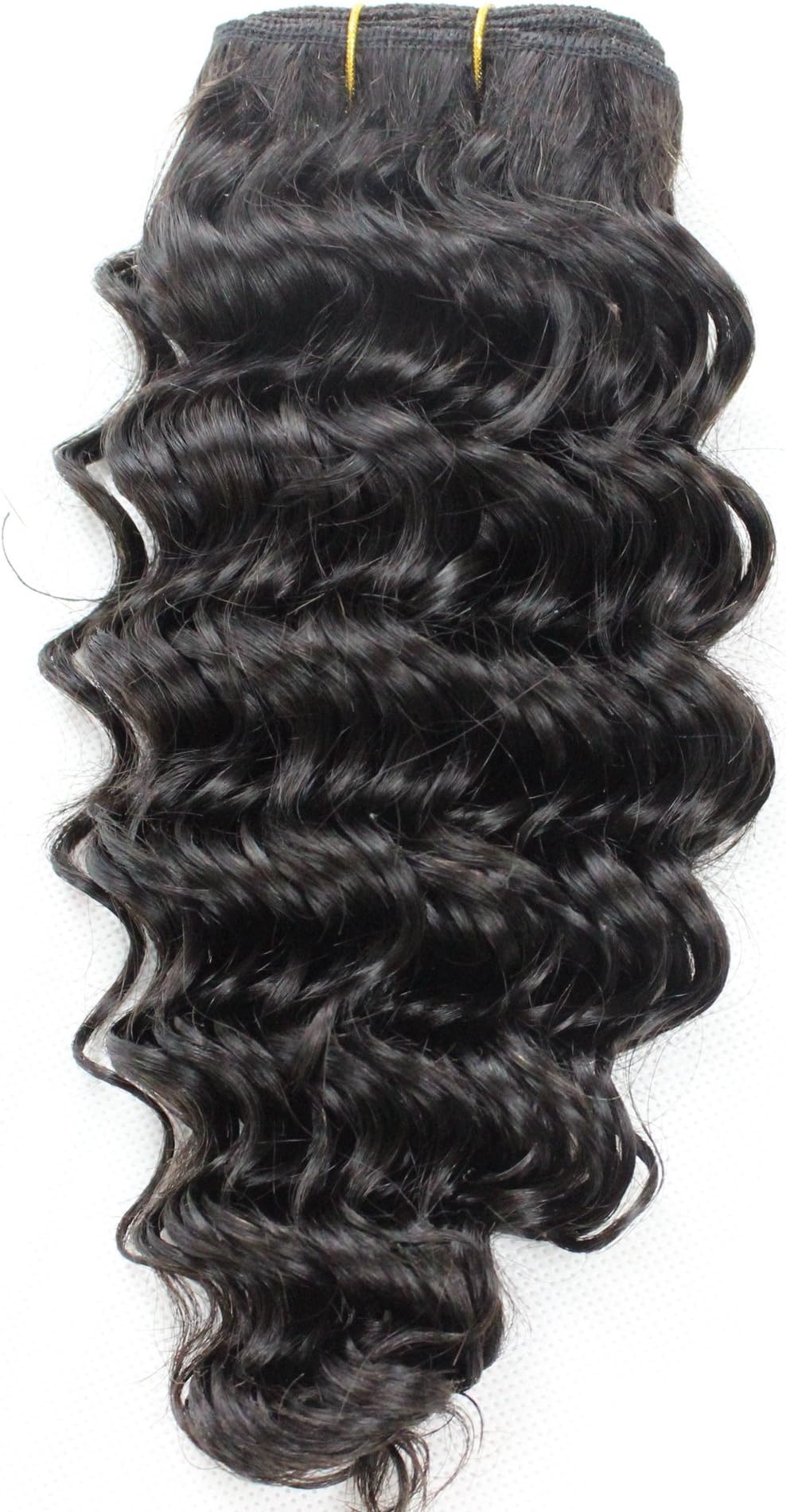 Deep Wave Human Hair bundles Natural Color with 12 Inch Length, deep wave hair bundles unprocessed virgin human hair bundles, (nature color, deep wave, 1b)