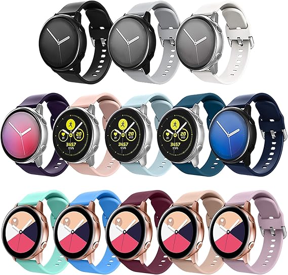 Amazon Com Compatible For Galaxy Watch 3 41mm Band Galaxy Active 2 Watch Bands 40mm 44mm Replacement Strap Band Fit For Galaxy Watch 42mm Band Galaxy Watch Active 40mm Gear S2 Classic Gear Sport 20mm Watch Band