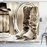Ambesonne Western Shower Curtain, American West