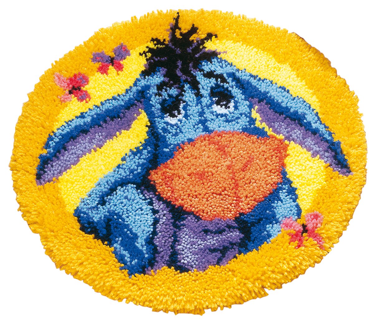 Vervaco Eeyore Shaped Rug Latch Hook Kit, Multi-Colour