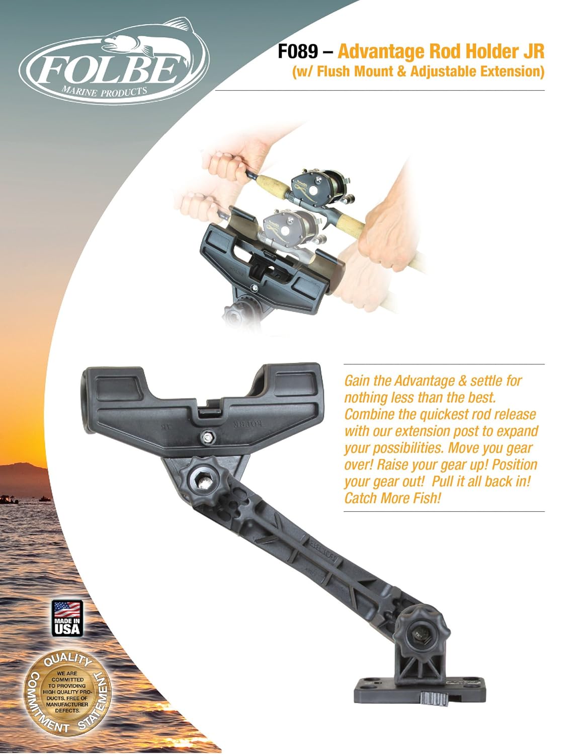 春先取りの リールパーツ F050 2アイテム Advantage Folbe バンドル Jr釣りロッドホルダーw フラッシュマウント 調節可能な拡張子post F076 B07dd6161w 新作モデル Www Aiq Aiq Com Mx