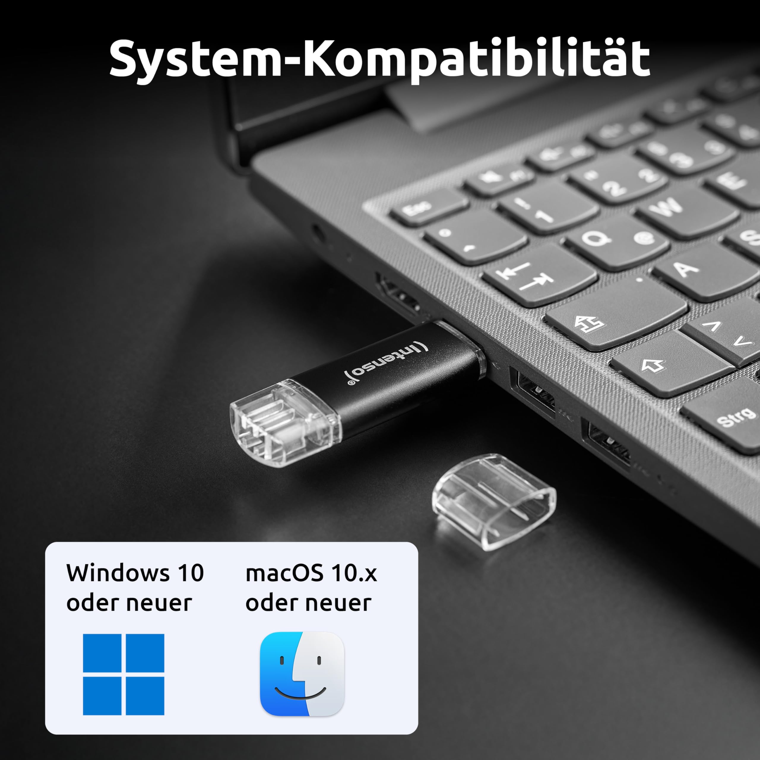 Intenso Twist Line 256 GB, Dual USB-Stick 3.2 Gen 1x1, USB-C und USB-A, 70MB/s, Anthrazit 7