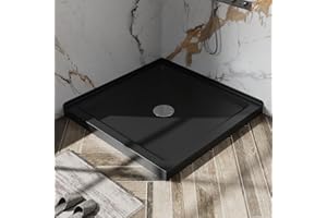 Goodyo 36" x 36" Shower Base with Double Threshold and Center Drain Black