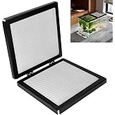 Braveboy 10-Gallon Screen Cover for Hinged Door, for 15 High, 20 X-Tall Gallon Aquariums &amp; Glass Tanks, Black - Easy Ventilation
