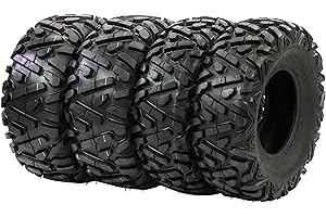 Hakuba RamHorn ATV All-Terrain Tire Set 26x9-12 Front & 26x11-12 Rear, 4-Pack, 6-Ply, Tubeless