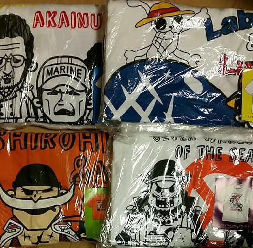 Amazon Co Jp One Piece ｔシャツ ４枚セット ルフィ 白髭 エース 七武海 海軍 ラブーン ホビー 通販