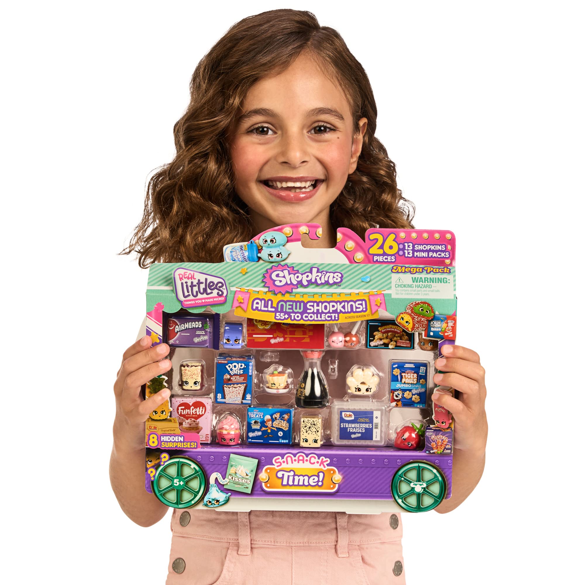 Shopkins Real Littles Snack Time Mega Pack, 13 Plus 13 Real Branded Mini Packs Including 8 Hidden Surprises Inside.