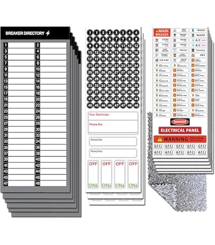 CDXHOME 2 Pack Circuit Breaker Box Labels - 1