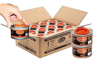 Luminar Resealable-Wick Chafing Fuel Cans, 24 Pack, 6 Hour - Premium Quality Burners for Food Warmers - No More Spills, Waste, or Hassle - Perfect for Convenient, and Long-Lasting Event Catering