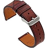 Benchmark Leather Watch Band - Premium Italian Full Grain Leather Watch Straps for Men and Women with Quick Release Spring Bars - Choice of Color and Width - 18mm, 20mm, 22mm