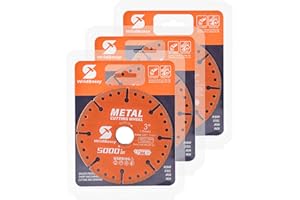 WILDBOSSY Diamond Cutting Wheel 3 Inch (3PCS) with 3/8" Arbor Hole, Metal Cut Off Disc with 5000+ Cuts on Rebar, Steel, Iron and INOX