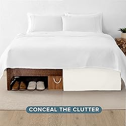 Bare Home Queen Bed Skirt - 15-Inch Tailored Drop