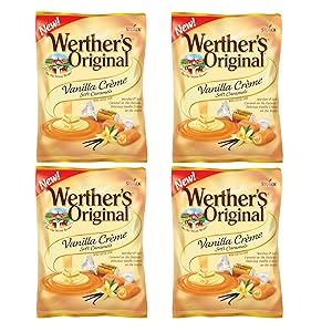 Werther's Original Vanilla Creme Soft Caramels, 4.51 Oz Pack of 4