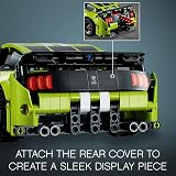 LEGO Technic Ford Mustang Shelby GT500 42138 AR+ Pull Back Drag Race Car view 5