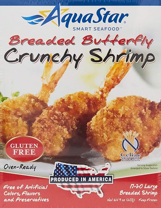 Aqua Star, Gluten Free Breaded Butterfly Shrimp, 9 oz (Frozen) Amazon