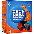 CocoNara Natural Coconut Shell Hookah Charcoal by Coco Nara 120 Count Pieces